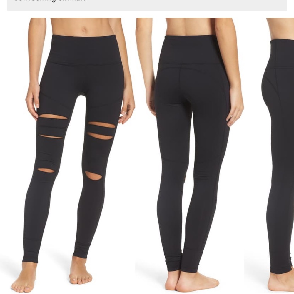 Zella Cece High Waist Open Knee Leggings Small